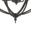 4 - Light Metal Chandelier, Hanging Light Fixture with Adjustable Chain for Kitchen Dining Room Foyer Entryway, Bulb Not Included