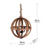 4 - Light Wood Chandelier, Hanging Light Fixture with Adjustable Chain for Kitchen Dining Room Foyer Entryway, Bulb Not Included