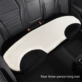 Car Cushion Winter Plush Single Three-piece Seat Goddess (Option: Rear Base 1 Piece)