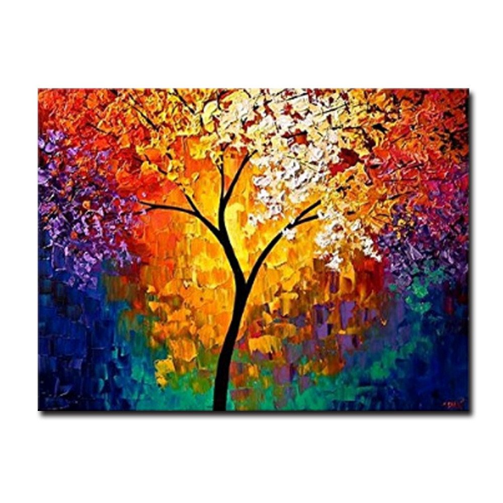 Hand Painted Canvas Oil Paintings Colorful Forest Landscape Abstract Wall Pictures Nordic Art Living Room Home Decor Frameless Hand Painted Canvas Oil Paintings Colorful Forest Landscape Abstract Wall Pictures Nordic Art Living Room Home Decor Frameless