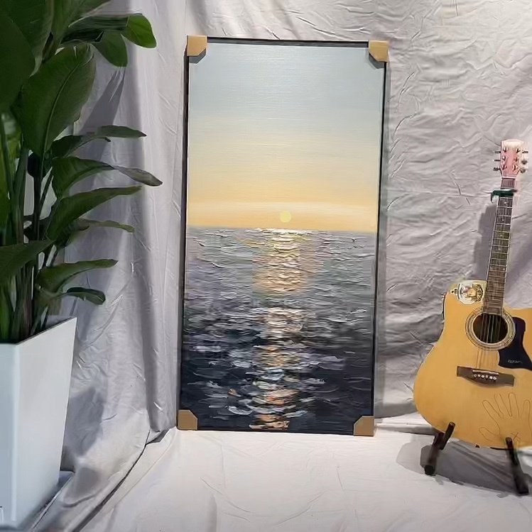 Handmade Canvas Oil Painting Interior Decoration Sea Sunset Modern Art Mural Living Room Bedroom Office Hotel Poster Handmade Canvas Oil Painting Interior Decoration Sea Sunset Modern Art Mural Living Room Bedroom Office Hotel Poster