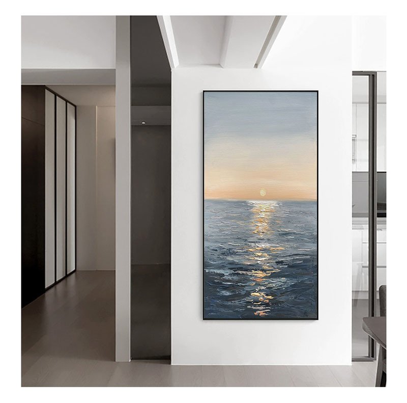 Handmade Canvas Oil Painting Interior Decoration Sea Sunset Modern Art Mural Living Room Bedroom Office Hotel Poster Handmade Canvas Oil Painting Interior Decoration Sea Sunset Modern Art Mural Living Room Bedroom Office Hotel Poster
