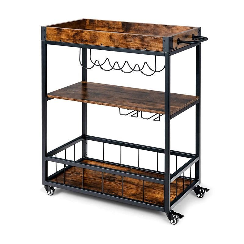 Mobile Bar Cart on Wheels Kitchen Island Cart Mobile Bar Cart on Wheels Kitchen Island Cart