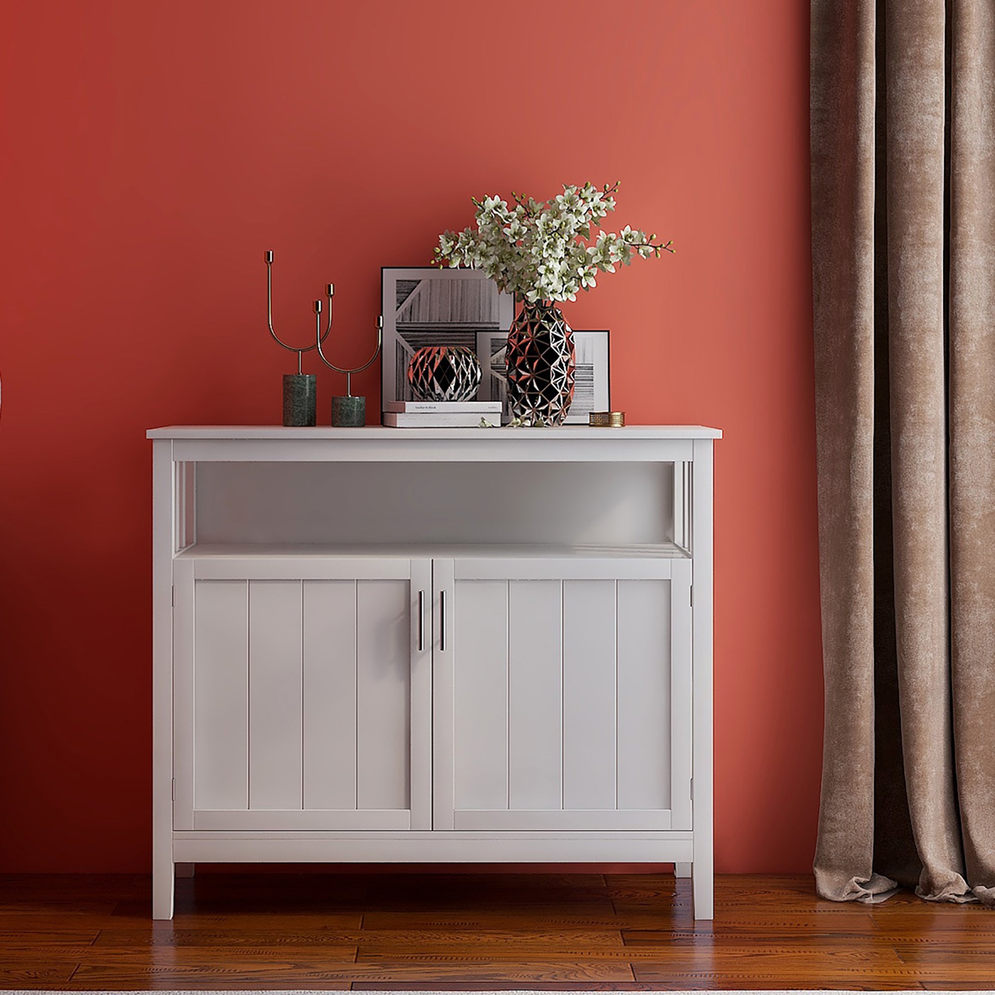 Free shipping Kitchen Storage Sideboard Dining Buffet Server Cabinet Cupboard; Free Standing Storage Chest with 2 Level Cabinets and Open Shelf; Adjus Free shipping Kitchen Storage Sideboard Dining Buffet Server Cabinet Cupboard; Free Standing Storage Chest with 2 Level Cabinets and Open Shelf; Adjus
